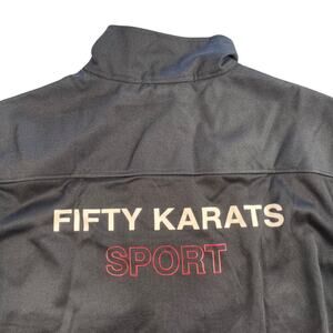 Fifty Karats Sport Jacket Mens XL Black Task Performance Fleece Lined Full Zip